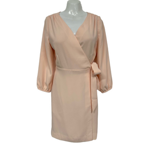 JCrew Wrap Dress Size 8 NWT Blush Pink Long Sleeve Brunch Wedding Guest Dress